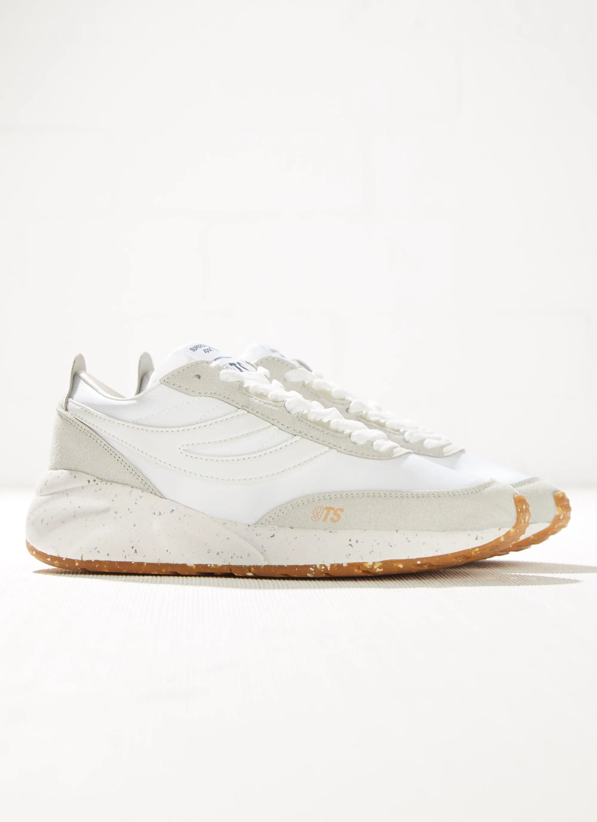 4089 Training Vegan Leather Sneaker - White Avorio