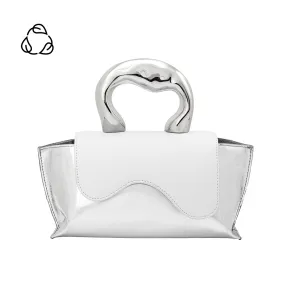 Akari White Recycled Vegan Top Handle Bag