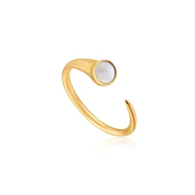 Ania Haie Mother Of Pearl Claw Ring - Gold