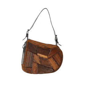 Fendi Wood Paneled Oyster Hobo Bag - '00s