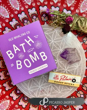 Love & Reset Bundle: Lavender Bath Balm   Amethyst   Dhoop Smudge