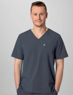 Mens 2-Pocket V-Neck Scrub Top