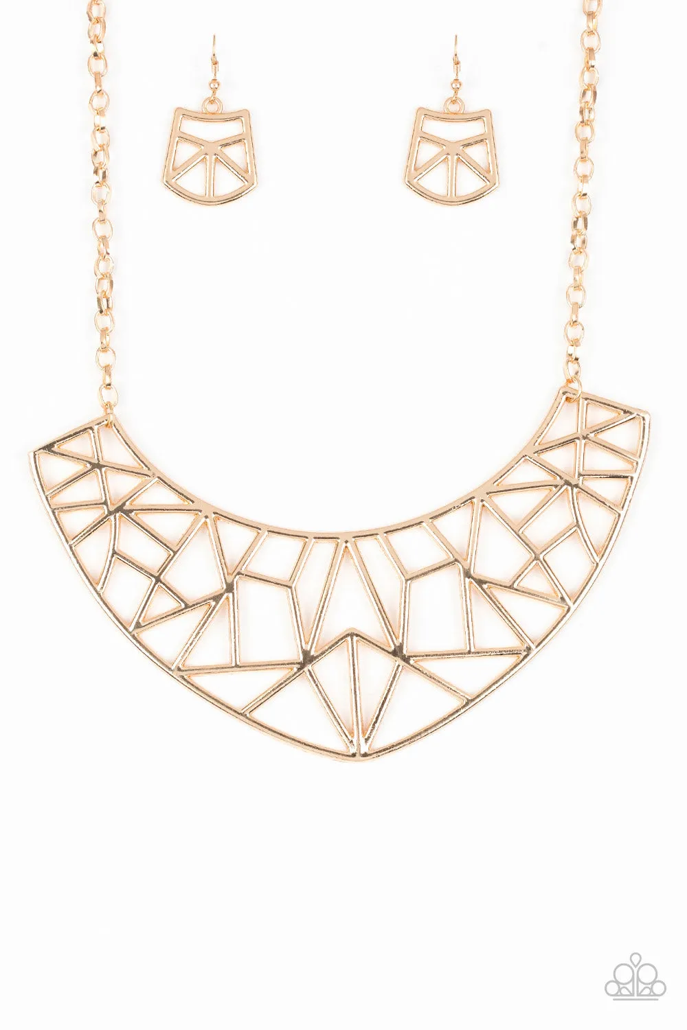 Paparazzi Accessories  - Strike-While-Haute-Gold Necklace